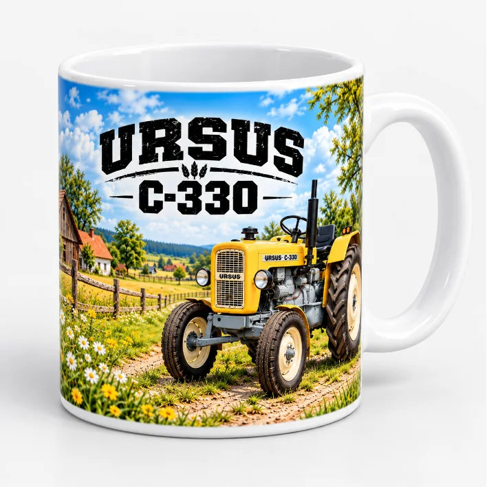 Kubek URSUS C330 żółty/czerwony